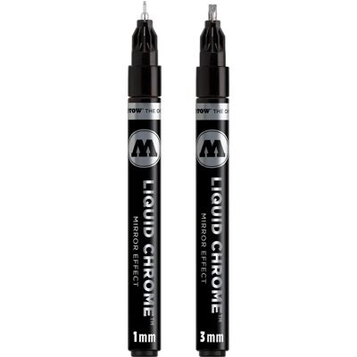 Molotow Liquid Chrome Marker Calligraphy Set - Marker, Chrome, Black Molotow Liquid Chrome Marker Calligraphy Set - Marker, Chrome, Black