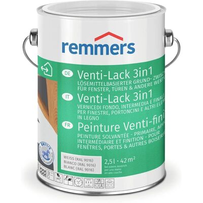 Remmers Venti-Lack 3in1 - Blanc (RAL 9016) - 5L - Publicité Remmers Venti-Lack 3in1 - Blanc (RAL 9016) - 5L - Publicité