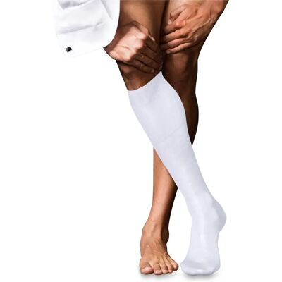 Chaussettes hautes Falke No 9 Pure Fil d'Écosse - Blanc Chaussettes hautes Falke No 9 Pure Fil d'Écosse - Blanc