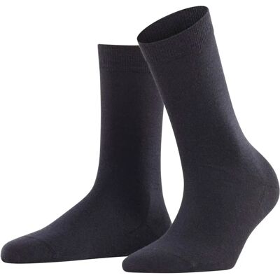 Meias femininas Falke de algodão e merino na cor azul-marinho escuro - Meias Meias femininas Falke de algodão e merino na cor azul-marinho escuro - Meias