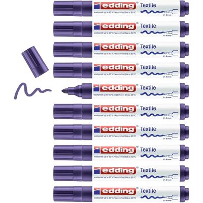 Edding 4500 Szöveti Marker - Lila, 2-3mm, 10 db Edding 4500 Szöveti Marker - Lila, 2-3mm, 10 db