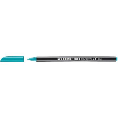 Edding 1200 Penna a feltro - Turchese - Punta fine - Inchiostro resistente Edding 1200 Penna a feltro - Turchese - Punta fine - Inchiostro resistente