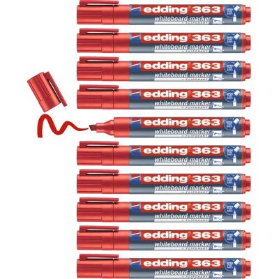 Edding Whiteboard Marker Red - 360/363 - 1-5mm Edding Whiteboard Marker Red - 360/363 - 1-5mm