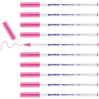 Edding 4600 TELA FINO Rose - Set de 10 Marqueurs - Publicité Edding 4600 TELA FINO Rose - Set de 10 Marqueurs - Publicité