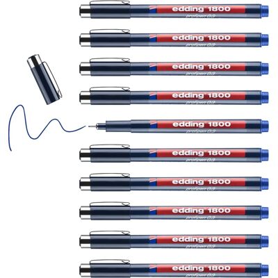 Edding 1800 Marker - Blau, 0,25-0,7mm - Marker Edding 1800 Marker - Blau, 0,25-0,7mm - Marker