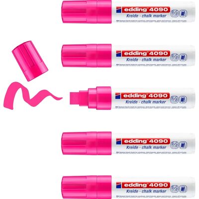 Edding 4090 Neon Pink Chalk Marker - Chalkboard, Window Edding 4090 Neon Pink Chalk Marker - Chalkboard, Window