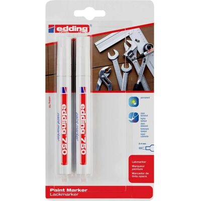 Marqueur Edding 750 - Noir/Blanc - Pointe de 2-4mm - Marqueur peinture - Publicité Marqueur Edding 750 - Noir/Blanc - Pointe de 2-4mm - Marqueur peinture - Publicité