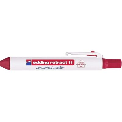 Edding Retract 11 Permanentmarker Rot - Wasserfest Edding Retract 11 Permanentmarker Rot - Wasserfest