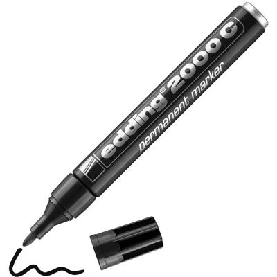 Marqueur Permanent Noir Edding 2000 - Sur Toutes Surfaces - Publicité Marqueur Permanent Noir Edding 2000 - Sur Toutes Surfaces - Publicité
