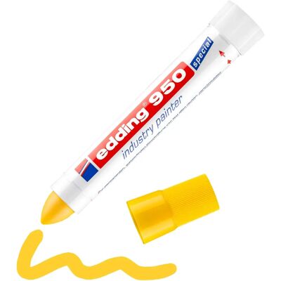 Marqueur Industriel Edding 950 - Jaune, 10 mm, Durable Marqueur Industriel Edding 950 - Jaune, 10 mm, Durable