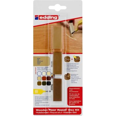 Edding 8902 - Kit de reparação de pisos de madeira - Kit de cera de reparação - Reparação de pisos de madeira Edding 8902 - Kit de reparação de pisos de madeira - Kit de cera de reparação - Reparação de pisos de madeira