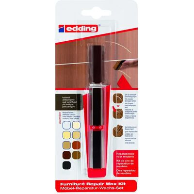 Edding Colonial Furniture Repair Wax - Model 8901 - Scratch & Dent Fix Edding Colonial Furniture Repair Wax - Model 8901 - Scratch & Dent Fix
