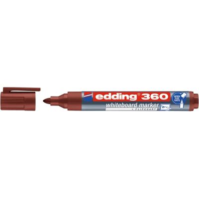 Marqueur blanc effaçable rechargeable Edding 360 marron - Marqueur pour tableau blanc - Publicité Marqueur blanc effaçable rechargeable Edding 360 marron - Marqueur pour tableau blanc - Publicité