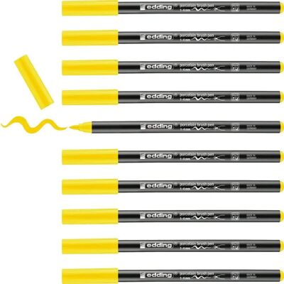 Set de Stylos Pinceaux Porcelaine Jaune edding 4200 - Fournitures Artistiques - Publicité Set de Stylos Pinceaux Porcelaine Jaune edding 4200 - Fournitures Artistiques - Publicité