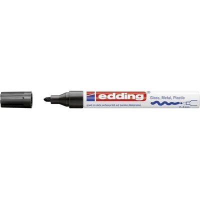Marqueur peinture noir Edding 750 - Imperméable, pointe ronde Marqueur peinture noir Edding 750 - Imperméable, pointe ronde