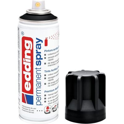 Edding 5200 - Tinta acrílica preta - 200 ml - Spray Edding 5200 - Tinta acrílica preta - 200 ml - Spray