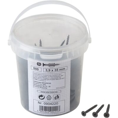 MEISTER Vis trompettes - 3,9 x 35mm - 500 pièces MEISTER Vis trompettes - 3,9 x 35mm - 500 pièces