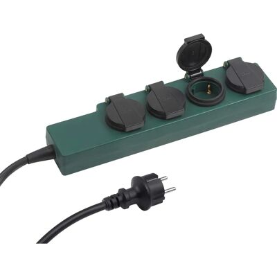MEISTER 7435070 - Verlengsnoer - 4 stopcontacten - 1,4 m Groen/Zwart MEISTER 7435070 - Verlengsnoer - 4 stopcontacten - 1,4 m Groen/Zwart