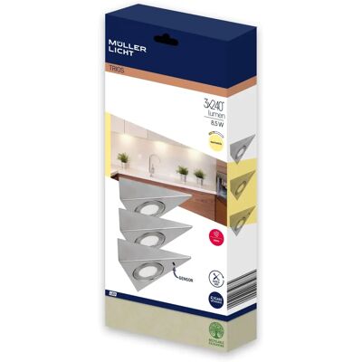 Müller-Licht Trios LED-inbouwlamp - Zilver Müller-Licht Trios LED-inbouwlamp - Zilver