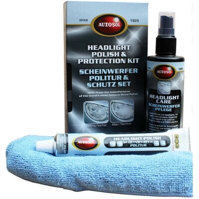 Set de Restauración de Faros Autosol - Pulidora y Emulsión, 75 ml + 200 ml Set de Restauración de Faros Autosol - Pulidora y Emulsión, 75 ml + 200 ml