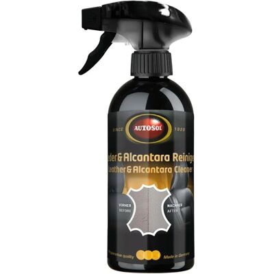 Autosol Läder- och Alcantara-rengöring - Bekledningsspray - Rengöringsmedel för klädsel Autosol Läder- och Alcantara-rengöring - Bekledningsspray - Rengöringsmedel för klädsel