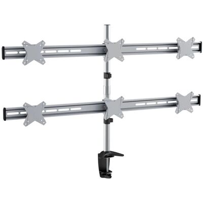 Suporte de monitor Sopar 23271 - Ajustável para telas de 13-23 polegadas - Preto, Prata Suporte de monitor Sopar 23271 - Ajustável para telas de 13-23 polegadas - Preto, Prata