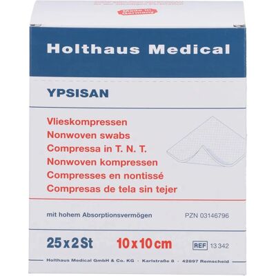 Holthaus Medical Ypsisan 10x10 cm Sterile Kompressen - Medizinische Verbandstoffe Holthaus Medical Ypsisan 10x10 cm Sterile Kompressen - Medizinische Verbandstoffe