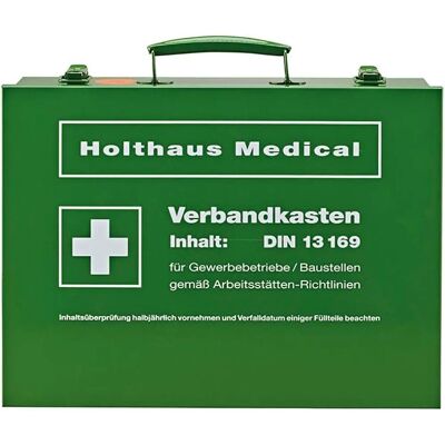 Trousse de Premiers Secours Holthaus Medical - 350x255x105mm - Vert - Publicité Trousse de Premiers Secours Holthaus Medical - 350x255x105mm - Vert - Publicité