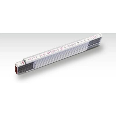 Vouwmeter Serie 600 617 - Beukenhout, Wit/Geel - 2m Vouwmeter Serie 600 617 - Beukenhout, Wit/Geel - 2m
