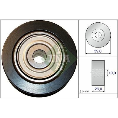 INA 532 0737 10 Bærekraftig Remskive for Mitsubishi, Peugeot, Citroën INA 532 0737 10 Bærekraftig Remskive for Mitsubishi, Peugeot, Citroën