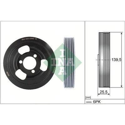 INA dæmperhjul 140mm - Poulie Damper INA dæmperhjul 140mm - Poulie Damper
