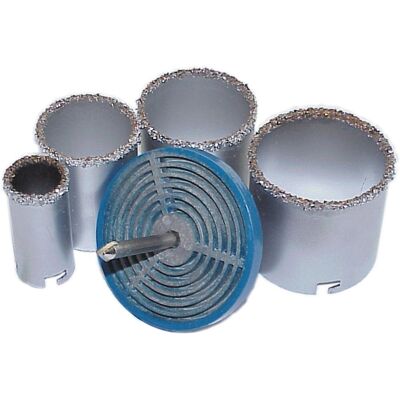 Set de perforadoras para azulejos Haromac - 6 pzas, Ø 33/53/63/73 mm Set de perforadoras para azulejos Haromac - 6 pzas, Ø 33/53/63/73 mm