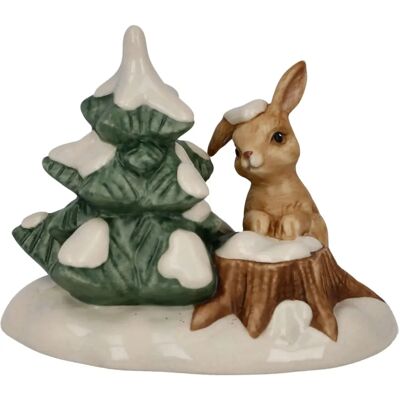 Goebel - Winterwald Häschen - Wielobarwny - Kamionkowa figurka Goebel - Winterwald Häschen - Wielobarwny - Kamionkowa figurka