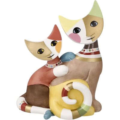 Goebel Rosina Wachtmeister Koty Noemi Taddeo - Kolorowa figura z ceramiki - Wewnątrz Goebel Rosina Wachtmeister Koty Noemi Taddeo - Kolorowa figura z ceramiki - Wewnątrz