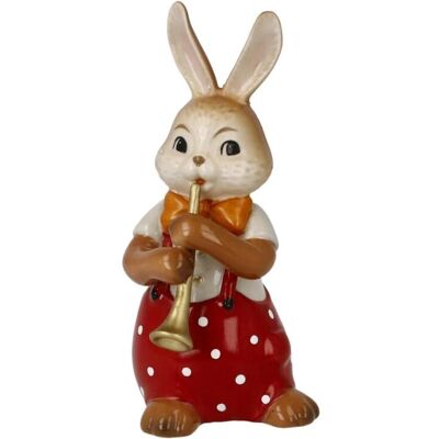 Figura de Conejo GOEBEL - Dulce Flautista - Decoración de Pascua Figura de Conejo GOEBEL - Dulce Flautista - Decoración de Pascua