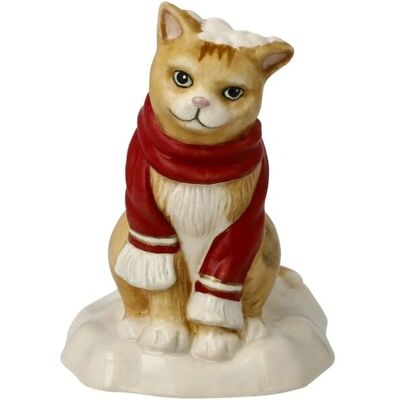 Figurine de chat de bataille de boules de neige Goebel - Publicité Figurine de chat de bataille de boules de neige Goebel - Publicité