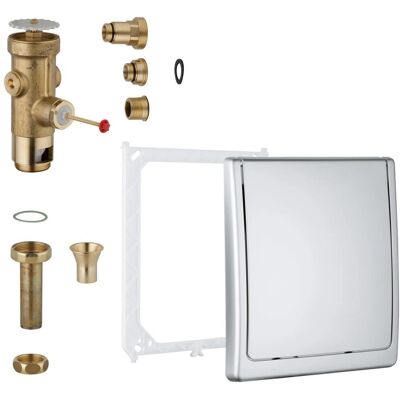 Grohe Soupape de chasse pour WC encastré - Réglable 6-9L - Chrome - Publicité Grohe Soupape de chasse pour WC encastré - Réglable 6-9L - Chrome - Publicité