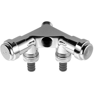 Grohe Doppelkupplung DN15 - Chrom - Doppelventil für Wasseranlagen Grohe Doppelkupplung DN15 - Chrom - Doppelventil für Wasseranlagen