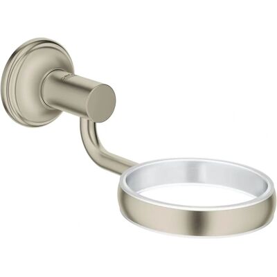 Grohe Nickel gebürstet Badezimmerzubehör - Halter für Glas, Seifenspender, Schale Grohe Nickel gebürstet Badezimmerzubehör - Halter für Glas, Seifenspender, Schale