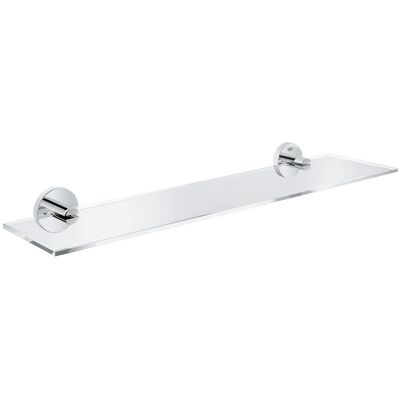 Półka ścienna GROHE Essentials do łazienki - Szkło, Metal, Srebrny Półka ścienna GROHE Essentials do łazienki - Szkło, Metal, Srebrny