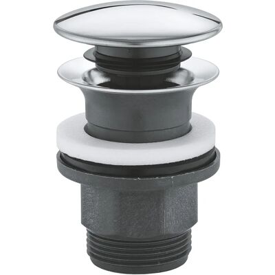Égouttoir Grohe gris avec push-open - Lavabo avec trop-plein - Publicité Égouttoir Grohe gris avec push-open - Lavabo avec trop-plein - Publicité