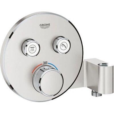 Grohe Termostat Oțel - Termostat cu 2 supape de închidere - Robinet baie Grohe Termostat Oțel - Termostat cu 2 supape de închidere - Robinet baie
