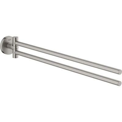 Grohe Essentials Steel - Inel pentru prosop SuperSteel - Montaj pe perete Grohe Essentials Steel - Inel pentru prosop SuperSteel - Montaj pe perete