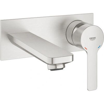 Grohe Super Steel Wandmontage 2-Handel Badkraan - Badkraan Grohe Super Steel Wandmontage 2-Handel Badkraan - Badkraan