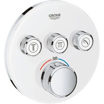 Grohe Moon White Thermostat with 3 Valves - Bathroom Faucet Grohe Moon White Thermostat with 3 Valves - Bathroom Faucet