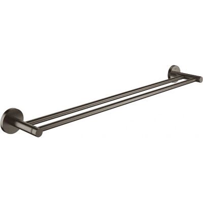 GROHE Wandmontierter Doppel-Handtuchhalter in Graphit - 600mm Badezimmerzubehör GROHE Wandmontierter Doppel-Handtuchhalter in Graphit - 600mm Badezimmerzubehör