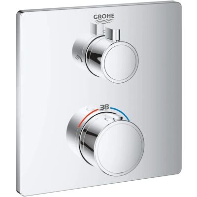 Termostat de Duș Grohtherm - Modern, Dublu Ieșire, SafeStop Termostat de Duș Grohtherm - Modern, Dublu Ieșire, SafeStop