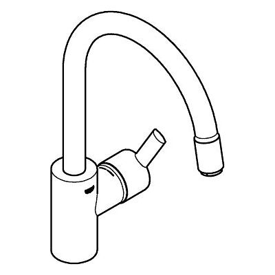 GROHE 32671002 Badkraan - Hoge uitloop, Draai, Uittrekbare sproeier GROHE 32671002 Badkraan - Hoge uitloop, Draai, Uittrekbare sproeier