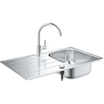 Set chiuvetă bucătărie din oțel inoxidabil Grohe K200 - Reversibil, Whisper, FastFixation Set chiuvetă bucătărie din oțel inoxidabil Grohe K200 - Reversibil, Whisper, FastFixation