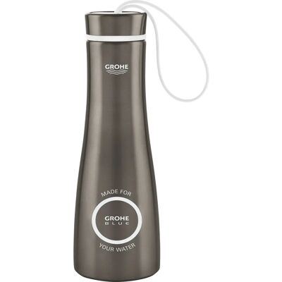 GROHE Blue 450 ml Edelstahl Flasche - Gebürsteter Graphit - Flasche GROHE Blue 450 ml Edelstahl Flasche - Gebürsteter Graphit - Flasche